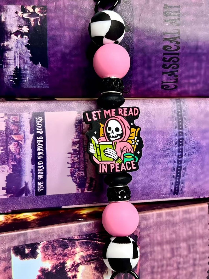 CuddleJunk Strap for E-Reader, Cute Silicone Beaded Grip Chain Charm for Kindle, Accessories for E-book Reader, E-Reader Device Hand Strap, Bookish Gift - Image 3